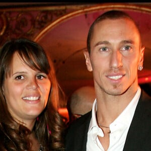 Laure Manaudou et Frédérick Bousquet en 2010 au dîner de la mode contre le Sida à Paris