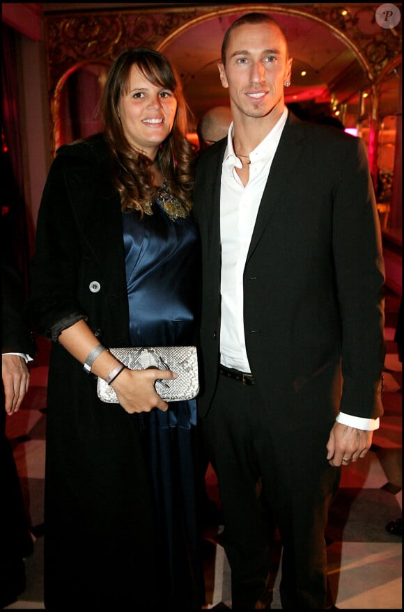 Laure Manaudou et Frédérick Bousquet en 2010 au dîner de la mode contre le Sida à Paris