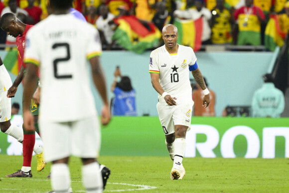 Andre Ayew lors du match de football du groupe H opposant le Portugal au Ghana lors de coupe de Monde au stade 974 à Doha au Qatar, le 24 novembre 2022. Le Portugal a gagné 3-2. © Jean-Baptiste Autissier/Panoramic/Bestimage