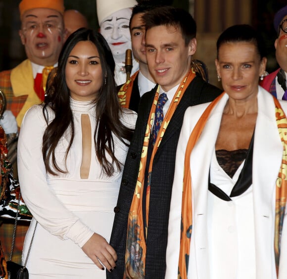 Louis Ducruet et sa fiancée Marie, la princesse Stéphanie de Monaco - La famille princière de Monaco est venue assister à une représentation lors du 43ème festival international du cirque de Monte-Carlo sous le chapiteau de Fontvieille à Monaco le 22 janvier 2019. © Jean-François Ottonello/Nice-Matin/Bestimage 