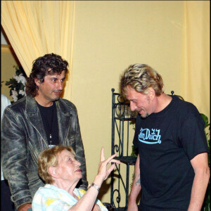 Johnny Hallyday et sa mère Huguette Clerc