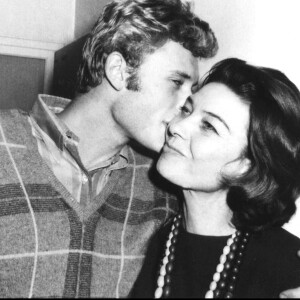 Johnny Hallyday et sa mère Huguette Clerc