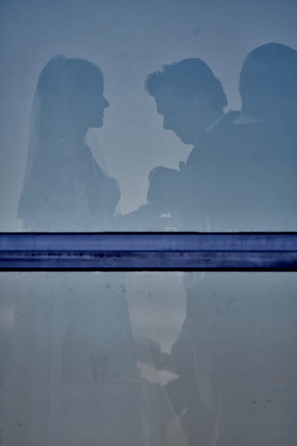 Exclusif - Brooklyn Beckham et Nicola Peltz s'embrassent lors de leur cérémonie de mariage à Palm Beach en Floride le 9 avril 2022. 