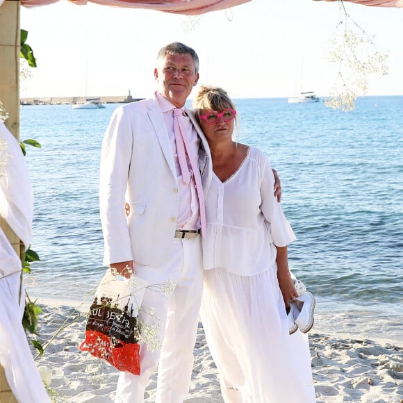 Exclusif - Soirée du mariage de Christine Bravo et Stéphane Bachot sur la plage du restaurant Marinella à l'Ile Rousse en Corse © Dominique Jacovides / Bestimage