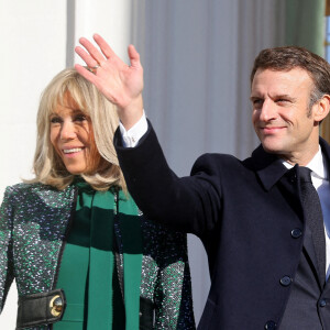Cérémonie d'accueil du président de la République française Emmanuel Macron et de la première Dame Brigitte Macron à la Maison Blanche à Washington. © Dominique Jacovides / Bestimage