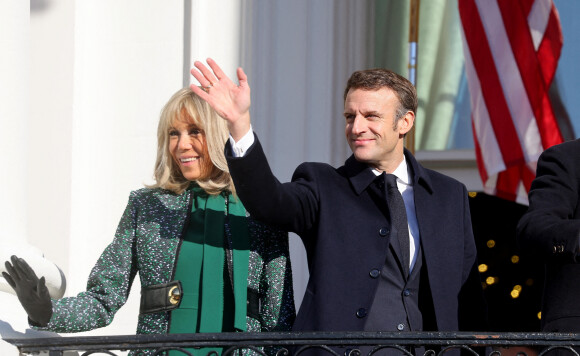Cérémonie d'accueil du président de la République française Emmanuel Macron et de la première Dame Brigitte Macron à la Maison Blanche à Washington. © Dominique Jacovides / Bestimage