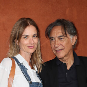 Richard Berry et sa femme Pascale Louange au village lors des internationaux de tennis de Roland Garros à Paris le 8 juin 2018. © Cyril Moreau / Bestimage