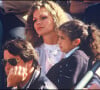 Jeane Manson et la fille de Richard Berry, Coline, à Roland-Garros en 1985