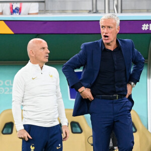 Didier Deschamps (entraineur et sélectionneur de l'équipe de France) - Match de football de la Coupe du Monde FIFA Qatar 2022 : la France bat la Pologne 3 à 1 en 8ème de finale au Al Thumama Stadium à Doha le 4 décembre 2022. © Philippe Perusseau / Bestimage