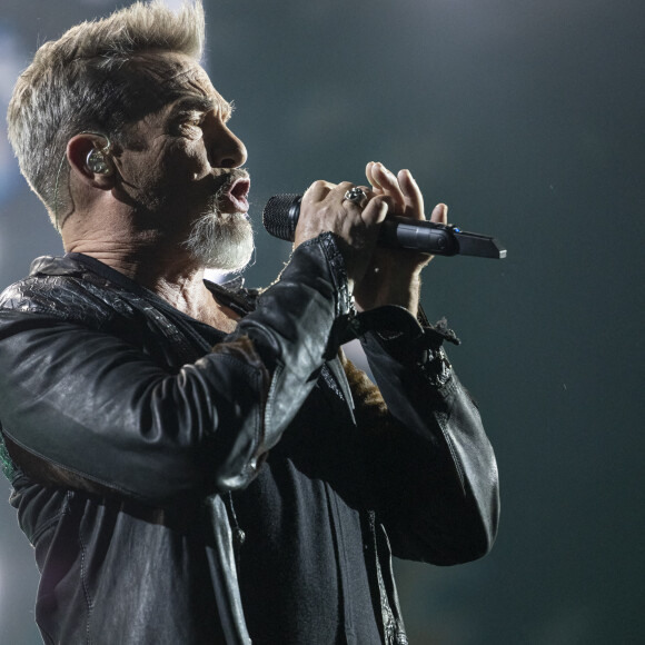 Exclusif - Florent Pagny - Concert hommage à Johnny Hallyday "Que je t'aime" à l'AccorHotels Arena Paris Bercy à Paris. Le 14 septembre 2021 © Borde-Jacovides-Moreau / Bestimage