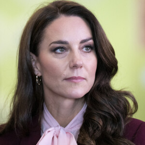 Le prince William, prince de Galles, et Catherine (Kate) Middleton, princesse de Galles, rencontrent Henry Dunov-Texeira, un Américain de 8 ans déguisé en garde britannique, à Somerville, Massachusetts, États-Unis