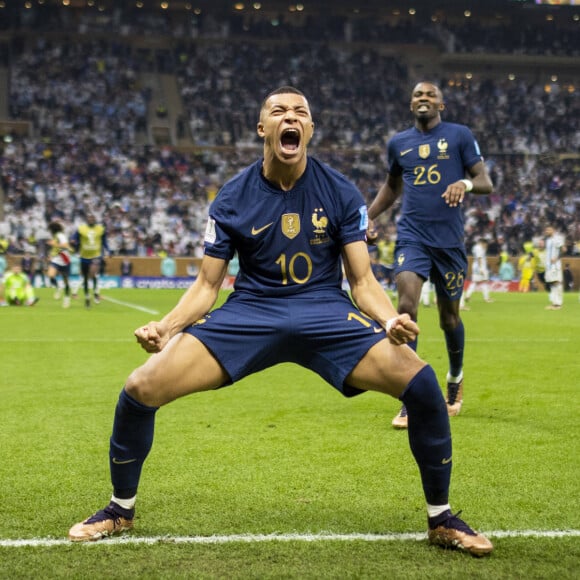 Kylian Mbappé - Match "France - Argentine (3-3 - tab 2-4)" en finale de la Coupe du Monde 2022 au Qatar, le 18 décembre 2022.