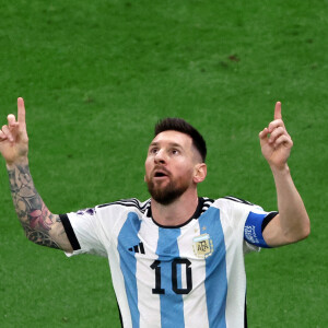 Lionel Messi - Match "France - Argentine (3-3 - tab 2-4)" en finale de la Coupe du Monde 2022 au Qatar (FIFA World Cup Qatar 2022) le 18 décembre 2022.