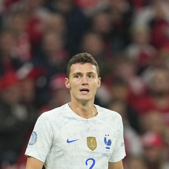 Benjamin Pavard (France) - L'équipe de France de football s'incline face au Danemark (2 - 0) à l'issue du match de la Ligue des Nations, le 25 septembre 2022 à Copenhague.