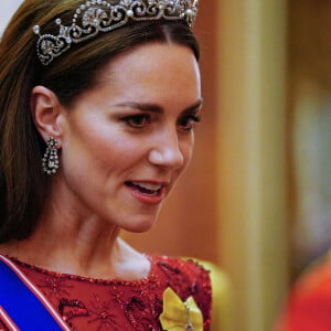 Catherine Kate Middleton, princesse de Galles - La famille royale d'Angleterre lors de la réception des corps diplômatiques au palais de Buckingham à Londres le 6 décembre 2022. 