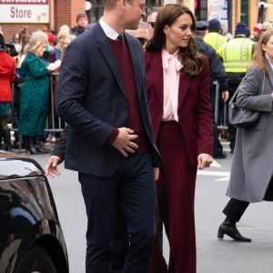 Le prince de Galles William et Kate Catherine Middleton, princesse de Galles, en visite au centre Roca à Chelsea dans le Massachusetts, à l'occasion de leur voyage officiel aux Etats-Unis le 1er décembre 2022. 