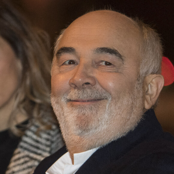 Gérard Jugnot et sa compagne Patricia Campi - Arrivées au dîner de la 42ème cérémonie des César au Fouquet's à Paris. Le 24 février 2017 © Pierre Perusseau / Bestimage