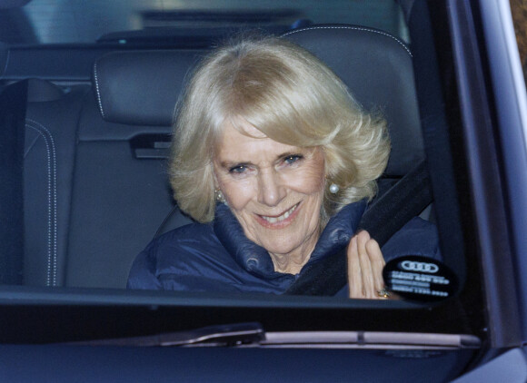 Camilla Parker Bowles, reine consort d'Angleterre - Les membres de la famille royale arrivent pour un déjeuner au château de Windsor