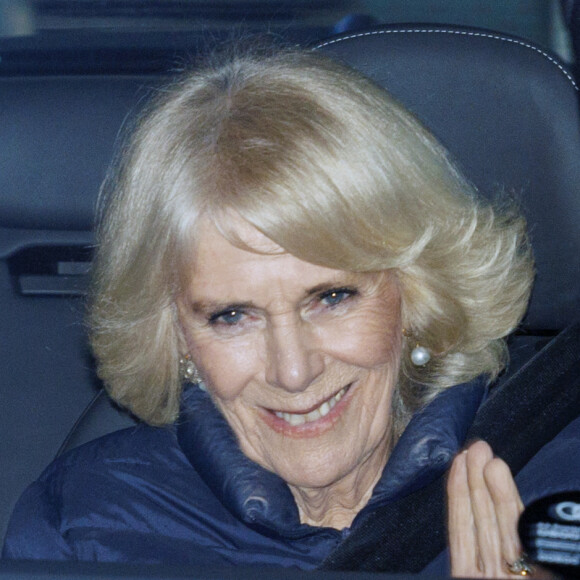 Camilla Parker Bowles, reine consort d'Angleterre - Les membres de la famille royale arrivent pour un déjeuner au château de Windsor