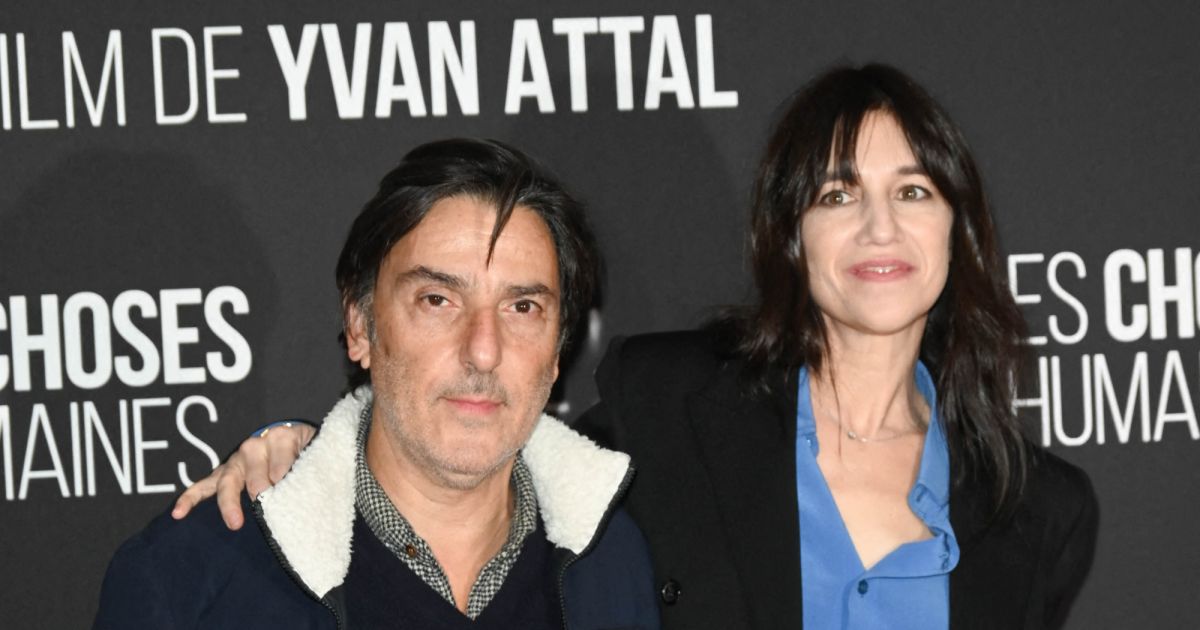 Yvan Attal et sa compagne Charlotte Gainsbourg Avant première du film Les Choses Humaines au