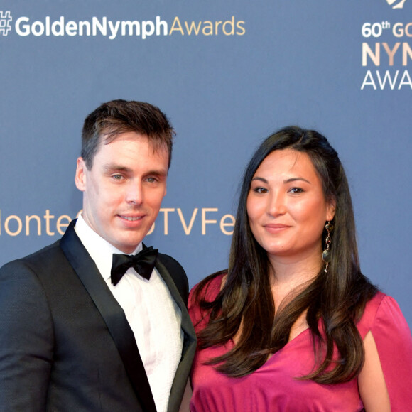 Louis et Marie Ducruet lors du photocall de la cérémonie des Nymphes d'Or du 60ème festival de télévision de Monte Carlo au Grimaldi Forum à Monaco le 22 juin 2021.Cette année, beaucoup de lauréats seront présents en hologramme à cause des restrictions sanitaires © Bruno Bebert / Bestimage 