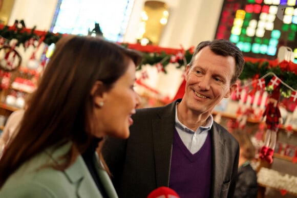 La princesse Marie de Danemark et le prince Joachim de Danemark ont assisté à l'ouverture du bazar de Noël organisé par la Frederikskirken à l'église danoise de Paris le 2 novembre 2022. © Dominique Jacovides/Bestimage 