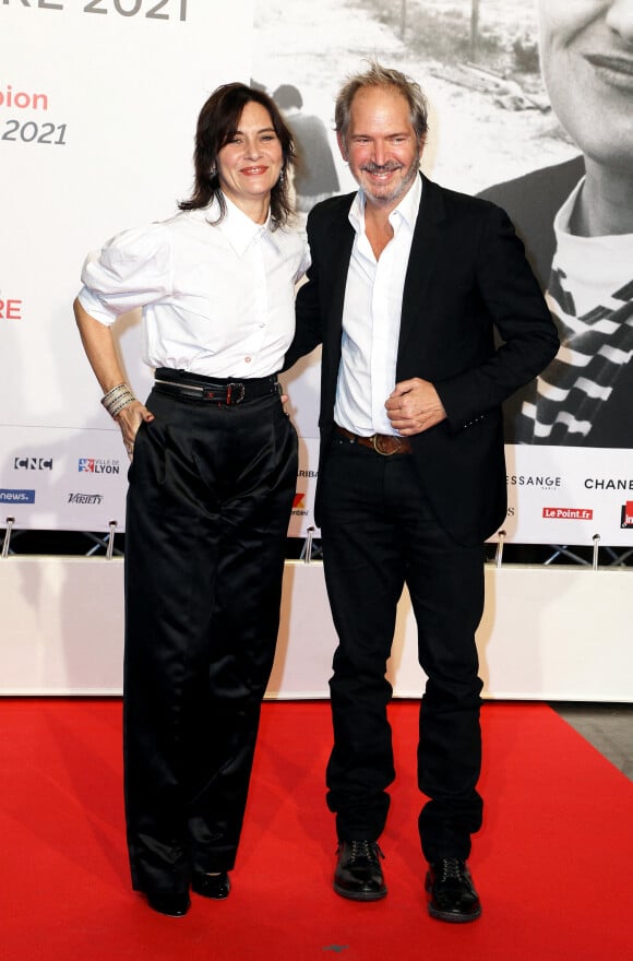 Géraldine Pailhas et son mari Christopher Thompson - Cérémonie d'ouverture du Festival Lumière 2021 à Lyon le 9 octobre 2021. © Dominique Jacovides / Bestimage 