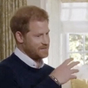 Bande-annonce de l'interview du prince Harry, duc de Sussex, avec Tom Bradby pour la chaîne britannique ITV, avant la sortie de l'autobiographie du prince "Spare" ("Le Suppléant"). Le 4 janvier 2023. 