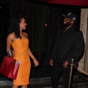 Exclusif - Christina Milian et son mari M. Pokora (Matt Pokora) à la sortie du restaurant Catch Steak House à West Hollywood, Los Angeles, Californie, Etats-Unis, le 6 janvier 2023.