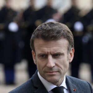 Le président de la République française, Emmanuel Macron reçoit le Premier ministre du Royaume de Suède, à l'occasion d'un déjeuner de travail au Palais de l'Elysée à Paris, France. © Stéphane Lemouton/Bestimage