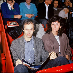 Jean-Jacques Goldman et Catherine Morlet à l'open de Bercy en 1990.