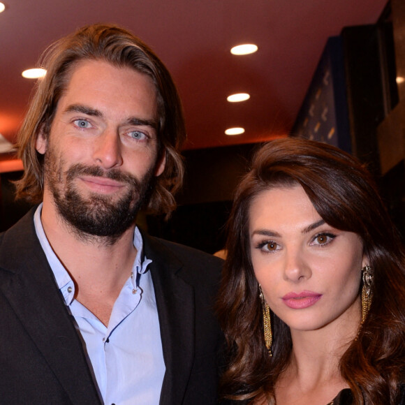 Camille Lacourt et sa compagne Alice Detollenaere lors de la soirée de réouverture de la boutique "Breitling", située rue de la Paix. Paris. © Rachid Bellak/Bestimage