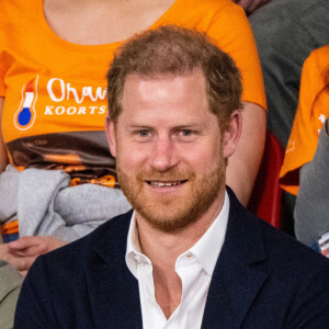 Le prince Harry, duc de Sussex, assiste à la dynamophilie lors de la 5ème édition des Jeux Invictus 2020 au Zuiderpark à La Haye, Pays-Bas, le 21 avril 2022. 