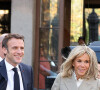 Le président français Emmanuel Macron et sa femme Brigitte arrivent à La Nouvelle-Orleans, accueillis par la maire de la ville LaToya Cantrell, à l'occasion de leur voyage officiel aux Etats-Unis. Le 2 décembre 2022 © Dominique Jacovides / Bestimage 