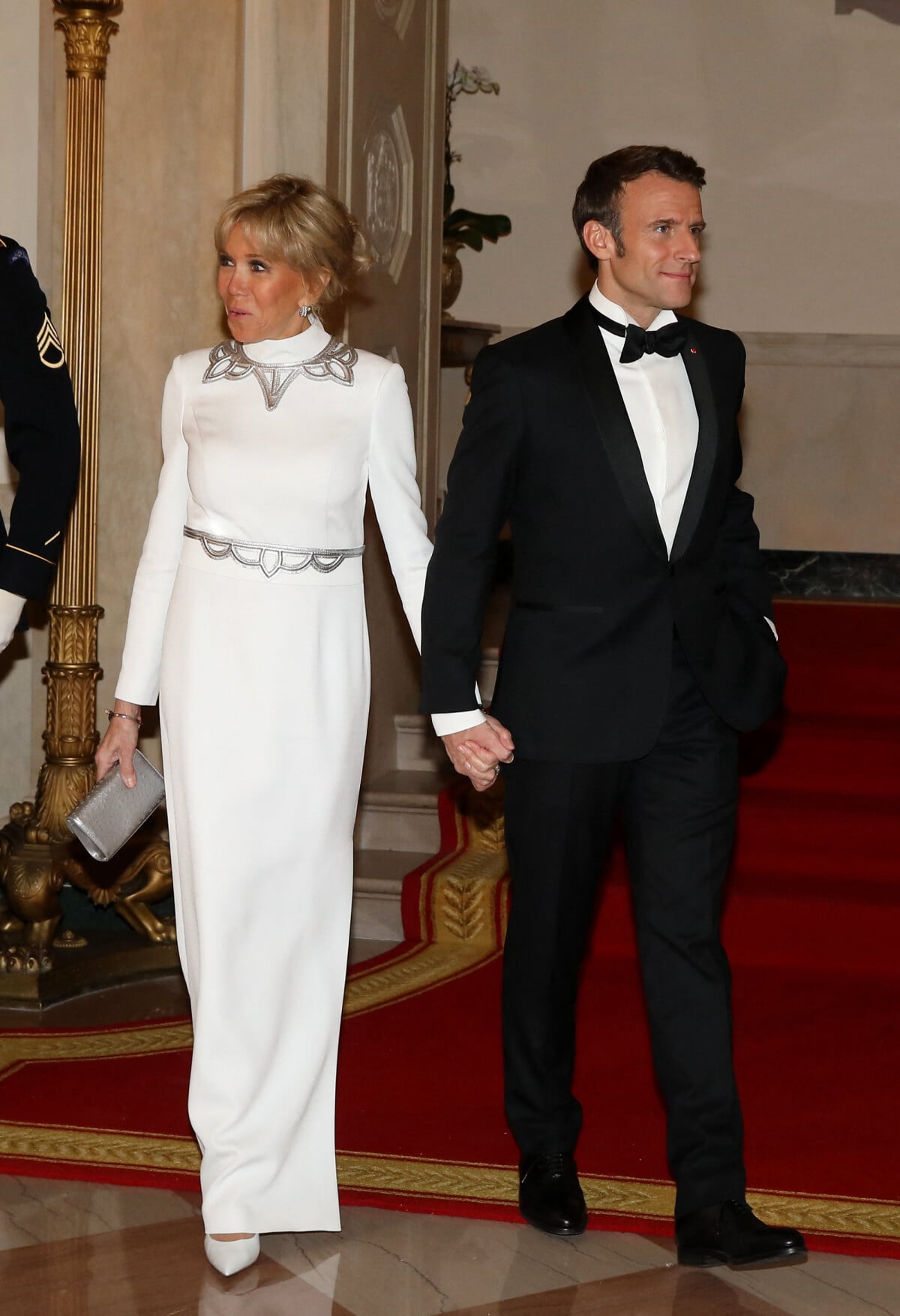 Photo : Le président Emmanuel Macron et sa femme Brigitte Macron lors ...