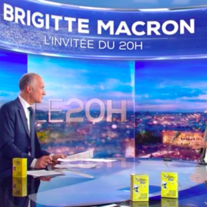 Capture du "JT de 20 heures" de TF1 avec Brigitte Macron