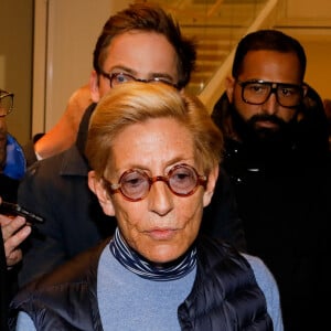 Isabelle Balkany à la sortie du tribunal de Paris le 18 octobre 2019. Elle est condamnée à 4 ans de prisons ferme, son mari Patrick à 5 ans. Les deux époux sont condamnés à 10 ans d'inégibilité. © Christophe Clovis / Bestimage