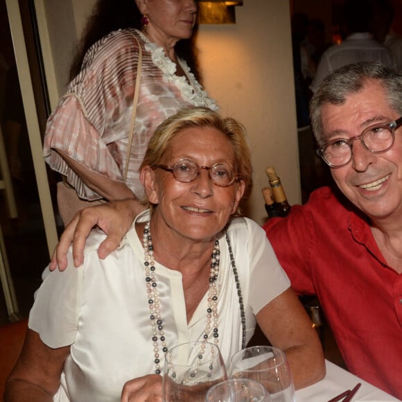 Exclusif - Patrick Balkany et sa femme Isabelle - Soirée annuelle du forain Marcel Campion sur la plage de Bouillabaisse à Saint-Tropez le 1er aout 2018. © Rachid Bellak/Bestimage