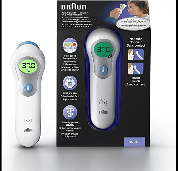 Sachez avec précision la température de votre enfant avec ce thermomètre sans contact+ frontal Braun
