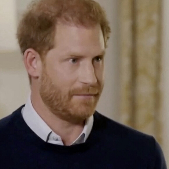 Bande-annonce de l'interview du prince Harry, duc de Sussex, avec Tom Bradby pour la chaîne britannique ITV, avant la sortie de l'autobiographie du prince "Spare" ("Le Suppléant"). Le 4 janvier 2023.