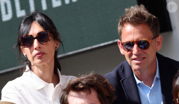 Géraldine Maillet et son compagnon Daniel Riolo - Célébrités dans les tribunes des internationaux de France de Roland Garros à Paris le 30 mai 2022. © Cyril Moreau - Dominique Jacovides/Bestimage