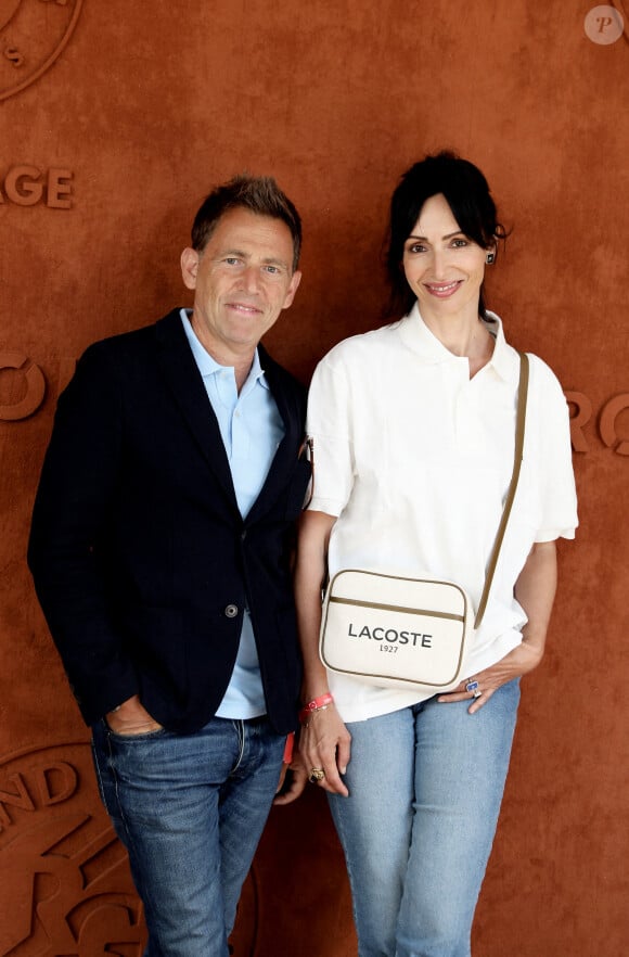 Théma - Les amoureux de Roland Garros - Géraldine Maillet et son compagnon Daniel Riolo au village (jour 9) lors des Internationaux de France de Tennis de Roland Garros 2022 à Paris, France, le 30 mai 2022. © Dominique Jacovides/Bestimage