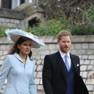 Lady Frederick Windsor et le prince Harry - Mariage de Lady Gabriella Windsor avec Thomas Kingston dans la chapelle Saint-Georges du château de Windsor le 18 mai 2019. 