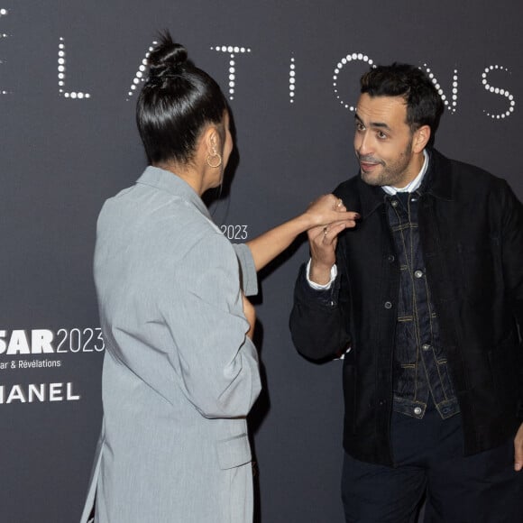 Leïla Bekhti et Jonathan Cohen - Photocall de la soirée des révélations des Cesar 2023 au Trianon à Paris le 16 janvier 2023. © Olivier Borde/Bestimage