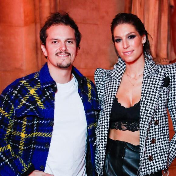 Exclusif - Juan Arbelaez et sa femme Laury Thilleman - People au défilé Etam Live Show à l'Opéra Garnier à Paris. © Cyril Moreau / Rachid Bellak / Bestimage 