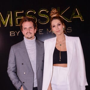 Juan Arbelaez et sa femme Laury Thilleman lors de la soirée de présentation de la collection Messika by Kate Moss à l'hôtel Ritz à Paris le 3 octobre 2021. © Rachid Bellak / Bestimage 