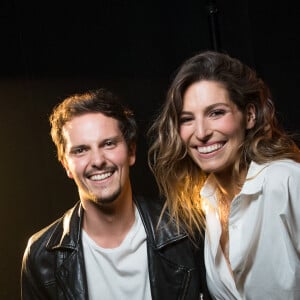 Exclusif - Laury Thilleman et son mari Juan Arbelaez - Backstage - Enregistrement de l'émission "La Chanson secrète 9" à la Seine musicale à Paris, diffusée le 27 novembre sur TF1 © Gaffiot-Moreau / Bestimage 