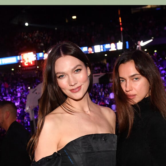 Karlie Kloss et Irina Shayk - People au match de Basketball Paris NBA 2023 entre les Pistons de Detroit et les Bulls de Chicago à l'Accor Arena Bercy le 19 janvier 2023. © Veeren/Bestimage