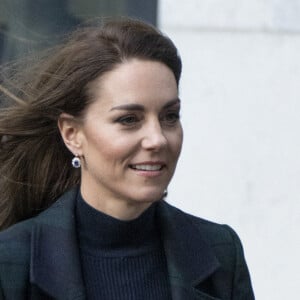 Le prince William, prince de Galles, et Catherine (Kate) Middleton, princesse de Galles, inaugurent officiellement le nouveau Centre hospitalier Royal Liverpool University Hospital à Liverpool, Royaume Uni, le 12 janvier 2023. 