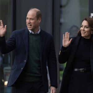 Le prince William, prince de Galles, et Catherine (Kate) Middleton, princesse de Galles, inaugurent officiellement le nouveau Centre hospitalier Royal Liverpool University Hospital à Liverpool, Royaume Uni, le 12 janvier 2023. 